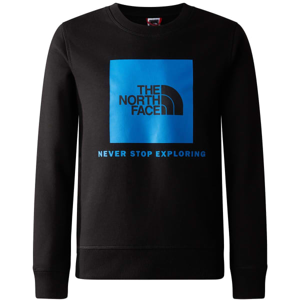 THE NORTH FACE TEEN REDBOX CREW TNF BLACK OPTIC BLUE Sweatshirt