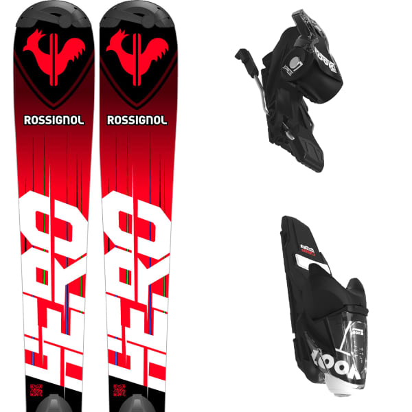 ROSSIGNOL HERO JR XPRESS 7 GW B83 HOT RED BLACK Alpine ski set