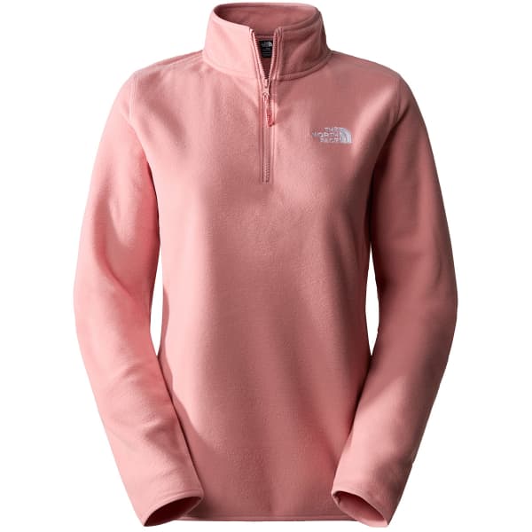 THE NORTH FACE-W 100 GLACIER 1/4 ZIP SHADY ROSE - Ski touring ski fleece  sweatshirt