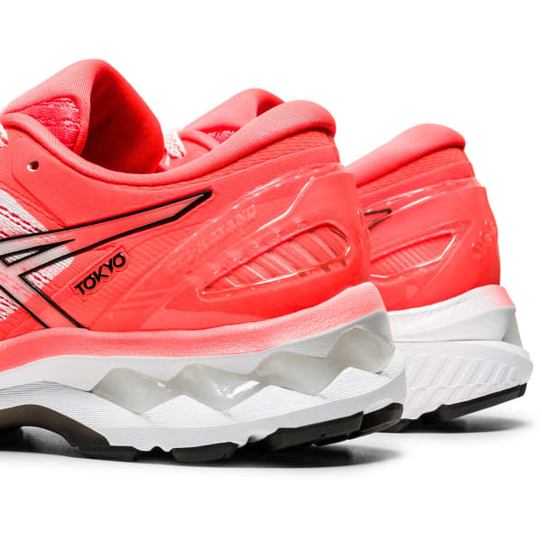 ASICS GEL-KAYANO 27 W TOKYO WHITE/SUNRISE RED - Running shoe