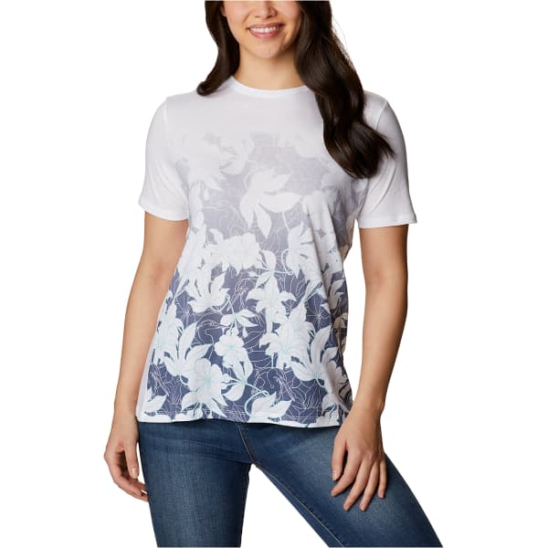 SLEEVE GRADIENT WHITE T-Shirt DAYS - COLUMBIA-DAISY W SHORT TEE LAKESIDE