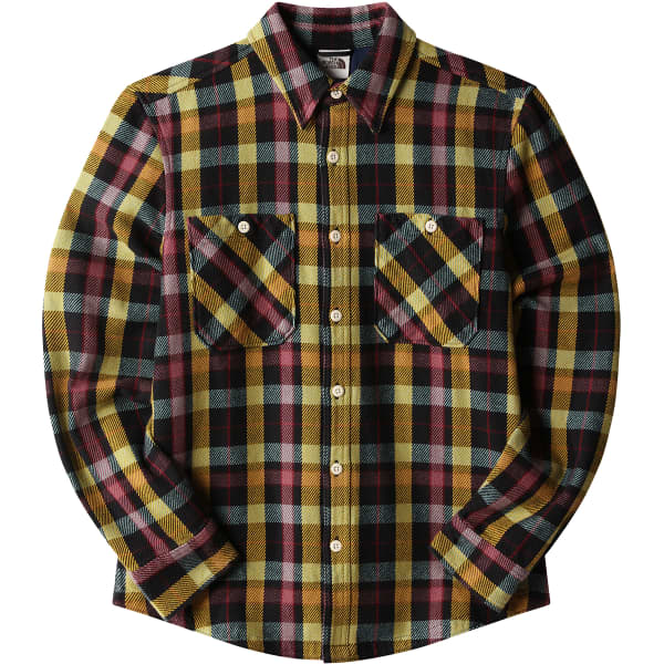 THE NORTH FACE VALLEY TWILL FLANNEL SHIRT WASABI LARGE ICON PLAID 2 23