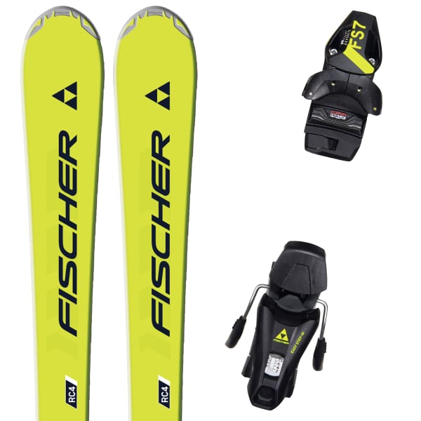 FISCHER-RC4 PRO JRS + FS 7 CA YELLOW - Alpine ski set