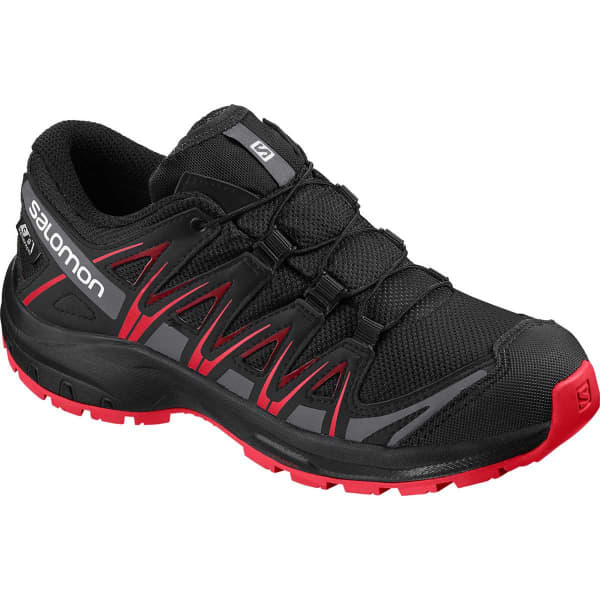 SALOMON-XA PRO 3D CSWP J BLACK/HIGH RISK RED - Trail running shoes