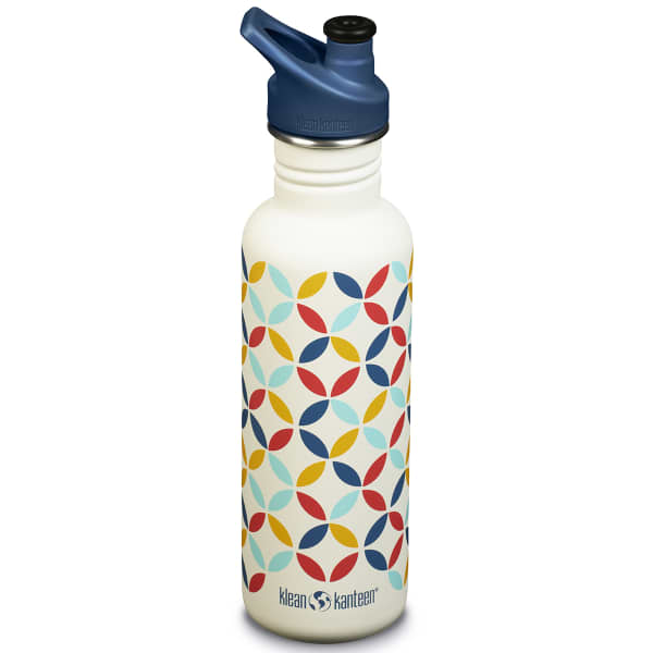 KLEAN KANTEEN 27OZ CLASSIC W SPORT CAP RETRO DOT Water bottle