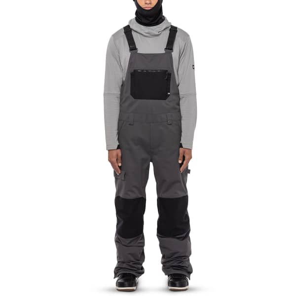 686 MNS HOT LAP INSULATED BIB CHARCOAL CLRBLK - Snowboard trousers