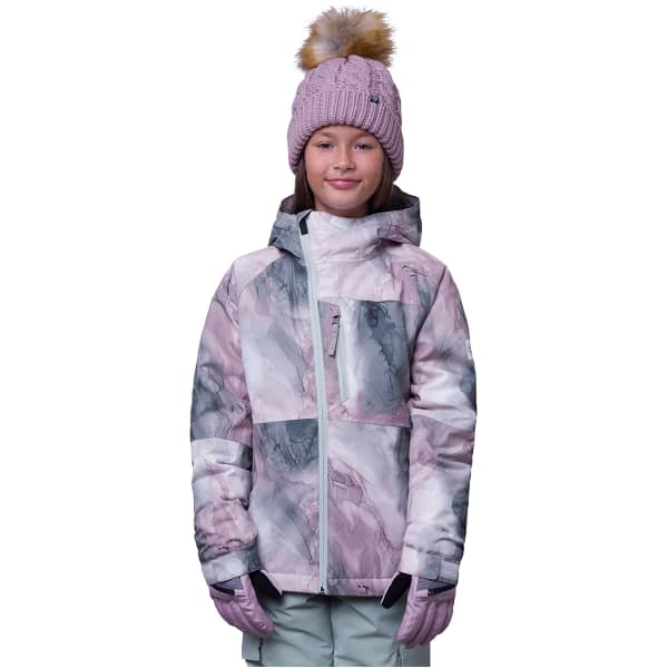 686 GIRLS HYDRA INSULATED JACKET DUSTY MAUVE MARBLE 24