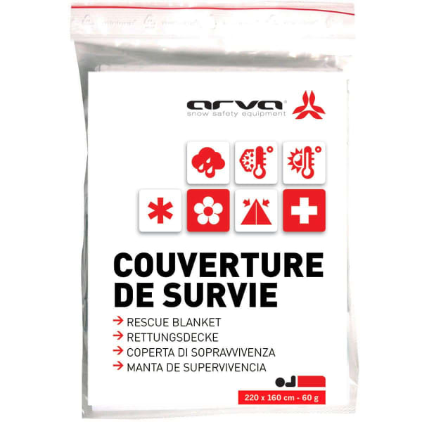 COUVERTURE DE SURVIE OR 60 GR RESCUE BLANKET ARVA