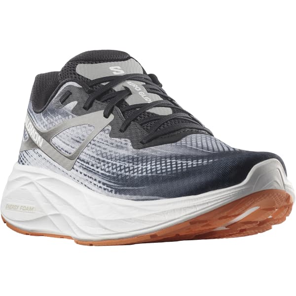 SALOMON AERO GLIDE BLACK/ALLOY/CORAL GOLD - Running shoe display picture 2