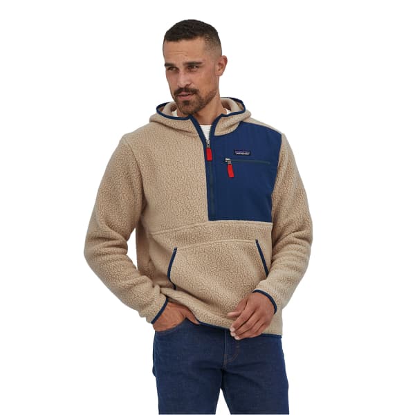 PATAGONIA M S RETRO PILE P O OAR TAN Ski touring ski fleece sweatshirt