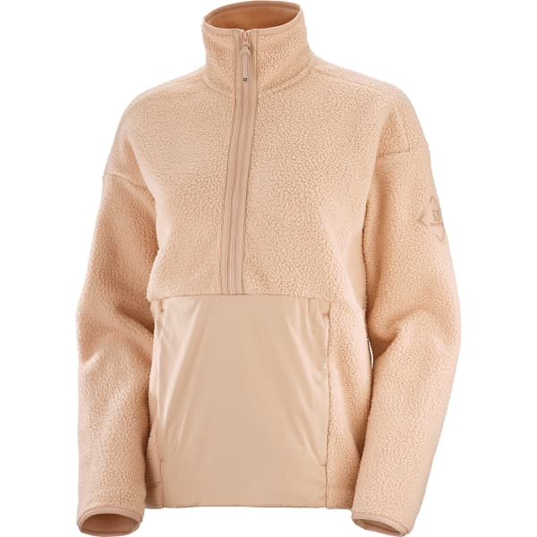 Teddy Fleece Half Zip Kangaroo Pocket Sweater