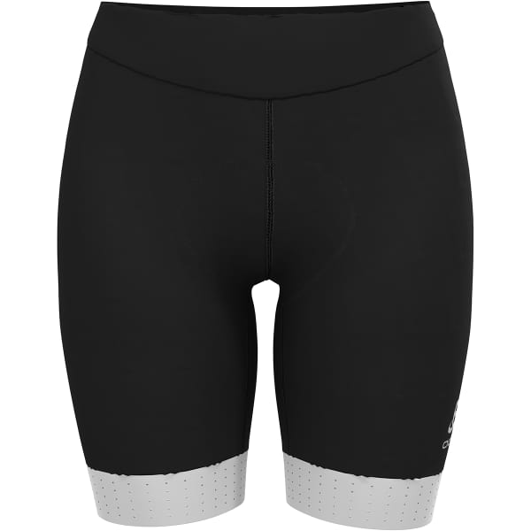 ODLO ZEROWEIGHT TIGHTS SHORT W WHITE BLACK Cuissard velo