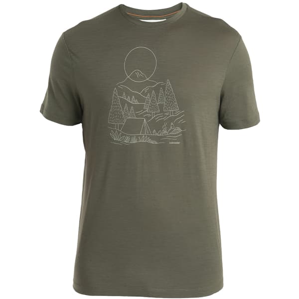 ICEBREAKER-M MERINO 150 TECH LITE III SS TEE SUNSET CAMP LODEN - Hiking  T-shirt