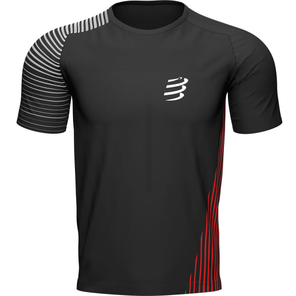 COMPRESSPORT-PERFORMANCE SS TSHIRT M BLACK/RED - Running T-shirt