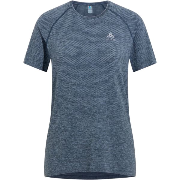 ODLO-TS CREW NECK S/S ESSENTIAL SEAMLESS GREY MELANGE - Running T-shirt