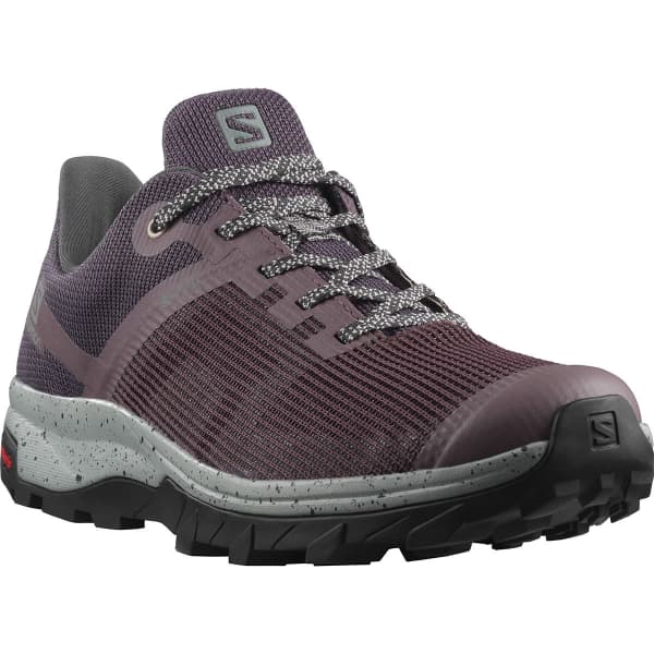 SALOMON OUTLINE PRISM GORE TEX W FLINT EBONY TROPICAL PEACH Chaussure de randonnee basse