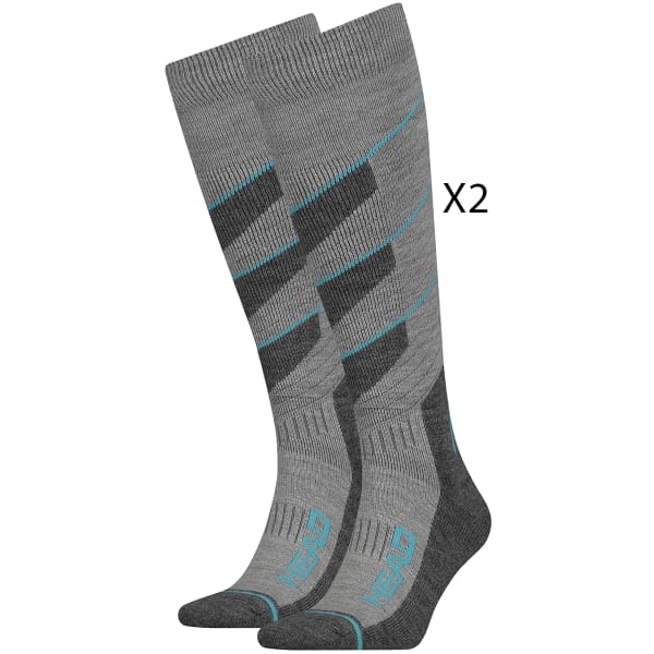 HEAD Chaussettes De Ski Racer Kneehigh - Lot De 1 Paire Mixte, Montantes Avec Aération Et Maintien Optimal Pour Skieurs Confirmés