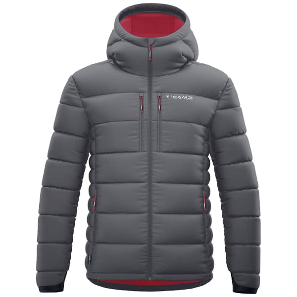 CAMP COSMO JACKET ASPHALT GREY OXIDE RED Ski touring ski down jacket