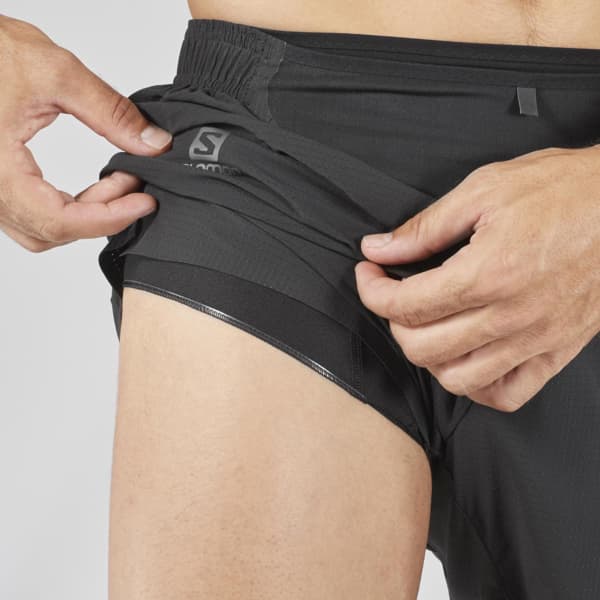 SALOMON SENSE PRO SHORT M BLACK BLACK Trail running shorts
