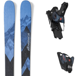 Pack ski alpin NORDICA NORDICA ENFORCER 104 FREE BLUE GREY + SALOMON STRIVE 16 GW IRIDESCENT - Ekosport