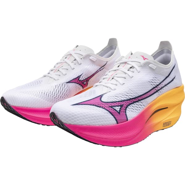 MIZUNO WAVE REBELLION PRO 3 WHITE/PINK TETRA/TANG ORANGE - Running