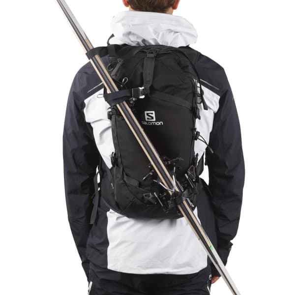 SALOMON MTN 15 BLACK WHITE - Ski touring backpack