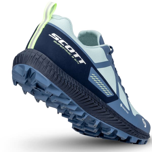 レア/SKOLOCT/CANVAS/ART/3 SCOTT W'S SUPERTRAC 3 GORE-TEX FRESH GREEN/METAL BLUE - Zapatilla