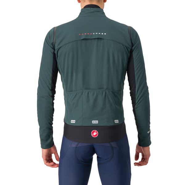 CASTELLI-ALPHA DOPPIO ROS JACKET ROVER GREEN/BLACK REFLEX CASTELLI-ALPHA DOPPIO ROS JACKET ROVER GREEN/BLACK REFLEX