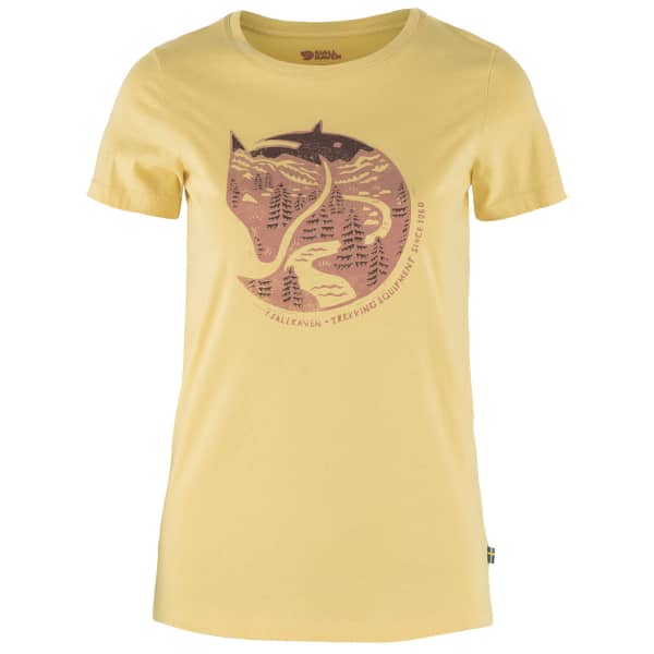 FJALLRAVEN ARCTIC FOX PRINT T SHIRT W MAIS YELLOW Camiseta