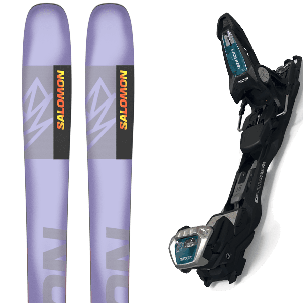 SALOMON QST 106 SWEET LAVENDER FLAME ORANGE 24 Ski bindings