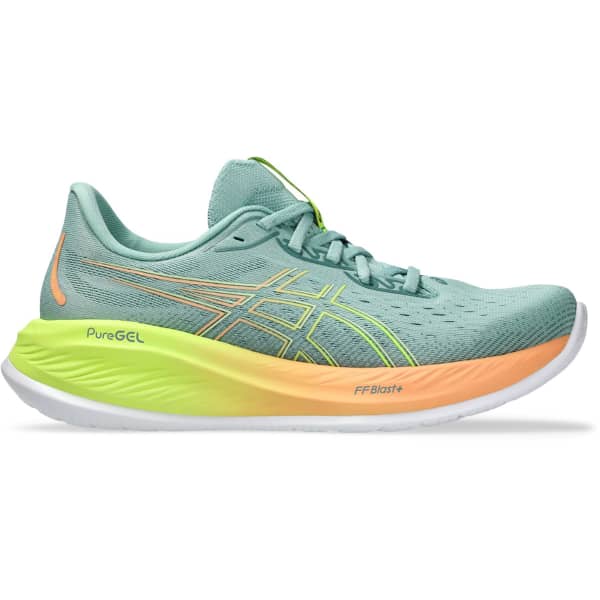 ASICS GEL CUMULUS 26 PARIS W LIGHT CELADON SAFETY YELLOW Chaussure running