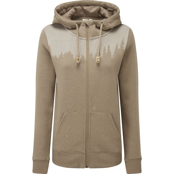 TENTREE W JUNIPER ZIP HOODIE PINE BARK HEATHER 23