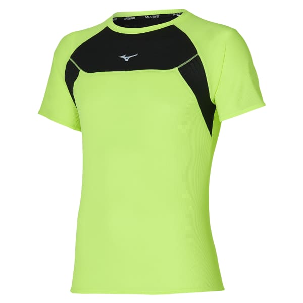 MIZUNO ACTIVE DRYAEROFLOW TEE NEOLIME Running T shirt