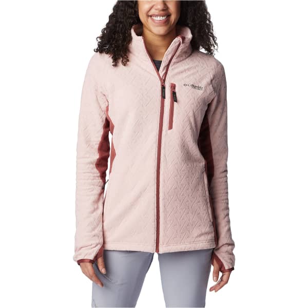 COLUMBIA-TITAN PASS 3.0 FULL ZIP FLEECE W DUSTY PINK/BEETROOT