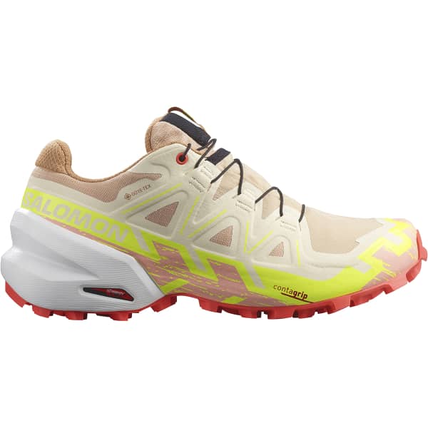 SALOMON SPEEDCROSS 6 GORE TEX W HAZELNUT SAFETY YELLOW FIERY CORAL