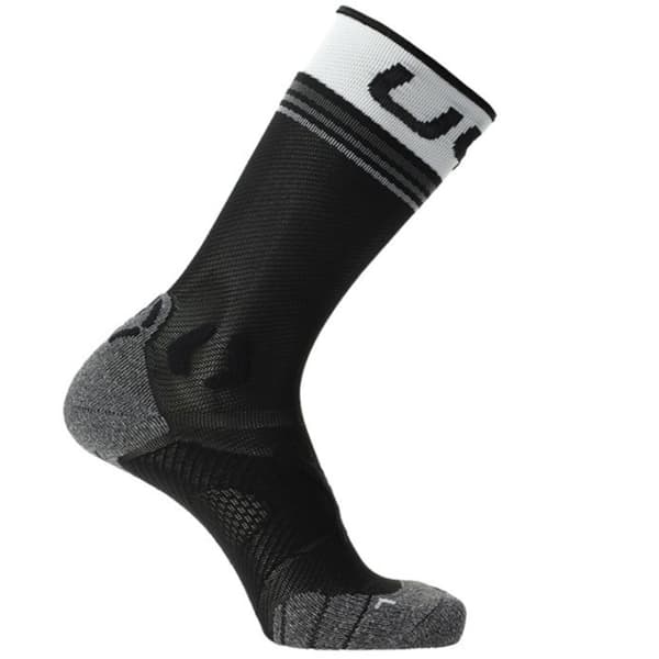 UYN MAN RUNNER S ONE MID SOCKS BLACK WHITE Running socks