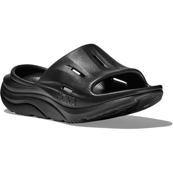 HOKA ONE ONE ORA RECOVERY SLIDE 3 BLACK / BLACK - Sandalia de