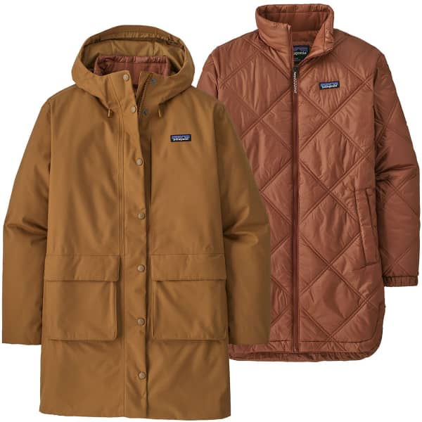 PATAGONIA W S PINE BANK 3 IN 1 PARKA NEST BROWN 24