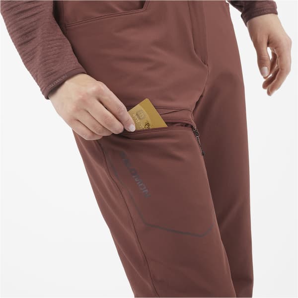 SALOMON WAYFARER WARM PANTS W RUM RAISIN Hiking trousers