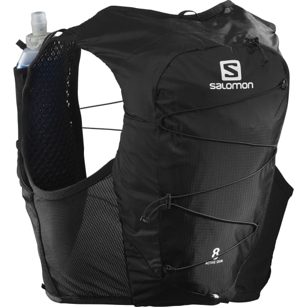 SALOMON-ACTIVE SKIN 8 SET BLACK/BLACK - Trail running bag