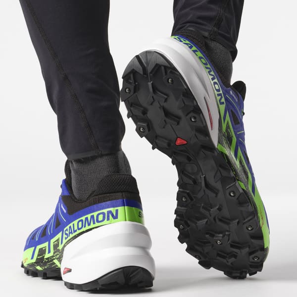 SALOMON SPIKECROSS 6 GORE-TEX BLACK/SURF THE WEB/GREEN GECKO 23