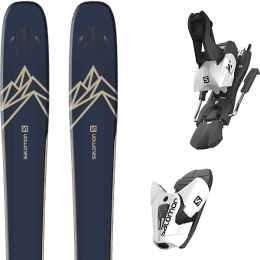 Pack ski SALOMON SALOMON QST 99 DARK BLUE + SALOMON Z12 B100 WHITE/BLACK - Ekosport