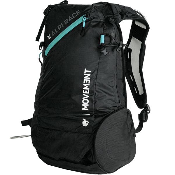 MOVEMENT ALPI RACE 24 BLACK TURQUOISE Zaino sci alpinismo