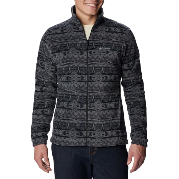 Giacca Columbia Steens Mountain In Pile Stampato: Modello Uomo Taglia XL, Stampa Righe Shark Surfcrest, Calda E Versatile