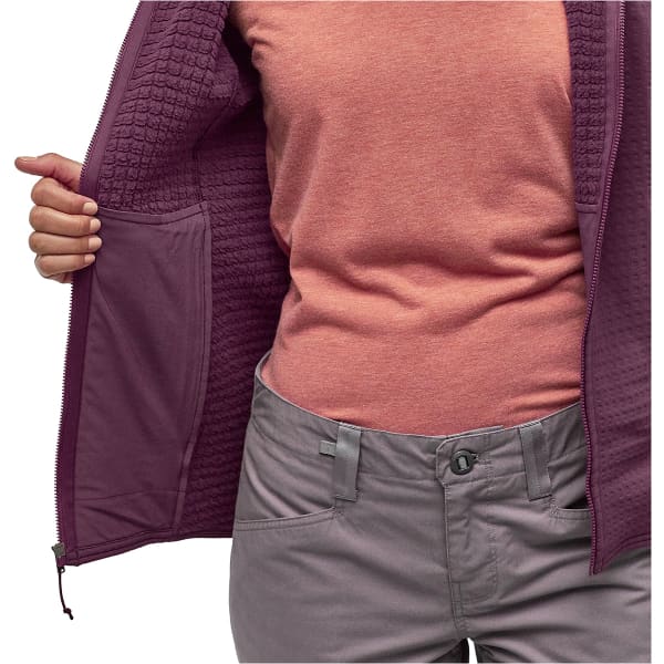 PATAGONIA W S R2 TECHFACE HOODY NIGHT PLUM Hiking fleece jacket