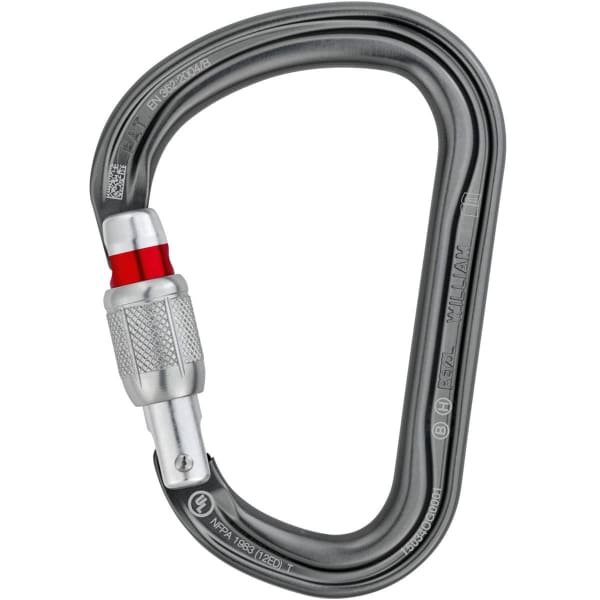 PETZL-MOUSQUETON WILLIAM SCREW-LOCK Unicolore - Climbing carabiner