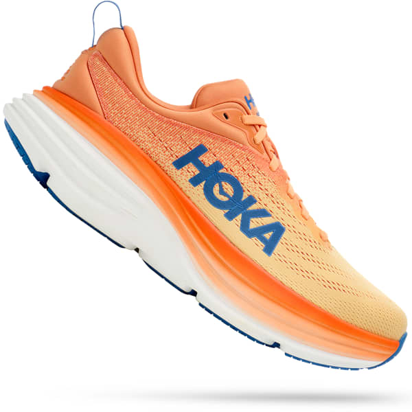 HOKA ONE ONE BONDI 8 IMPALA/MOCK ORANGE - Running shoe display picture 2