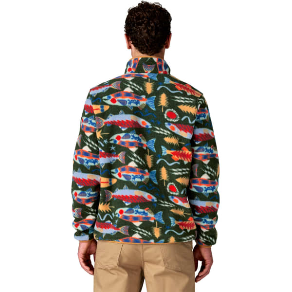 PATAGONIA M'S LW SYNCH SNAP-T P/O SALMON ENERGY: OLD GROWTH GREEN