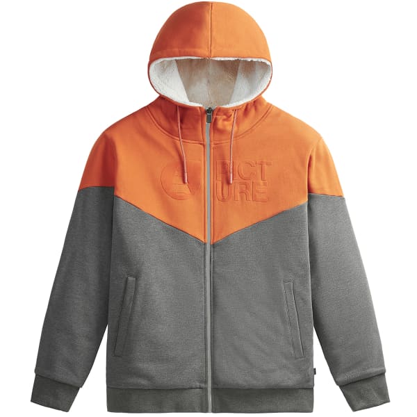 PICTURE-BASEMENT PLUSH ZIP HOODIE RED CLAY DARK GREY - Sweatshirt