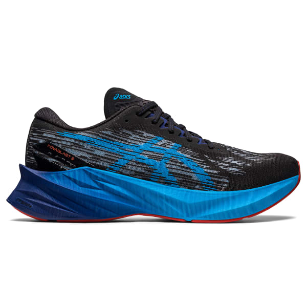 ASICS NOVABLAST 3 BLACK/ISLAND BLUE - Hardloopschoenen